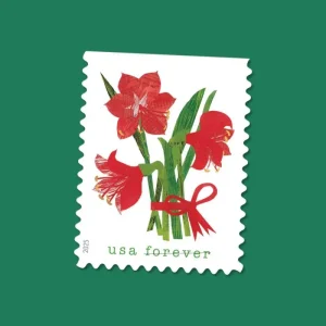 2025 Holiday Cheer - Cardinals, Wreath, Holly & Poinsettia Designs, First-Class Postage